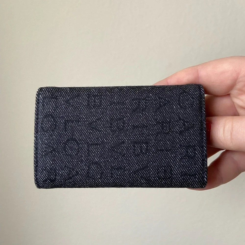 Bulgari canvas leather key wallet